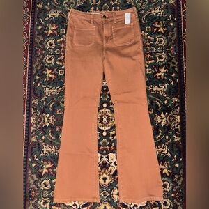 Pilcro Brown High-Rise Skinny Bootcut Pants